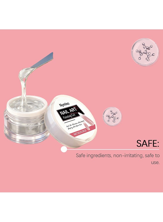Nymixa Transparent nail glue. Easy to apply and operate. Natural and quick to dry. Transparent and invisible nail beauty gel 5g - Image 3